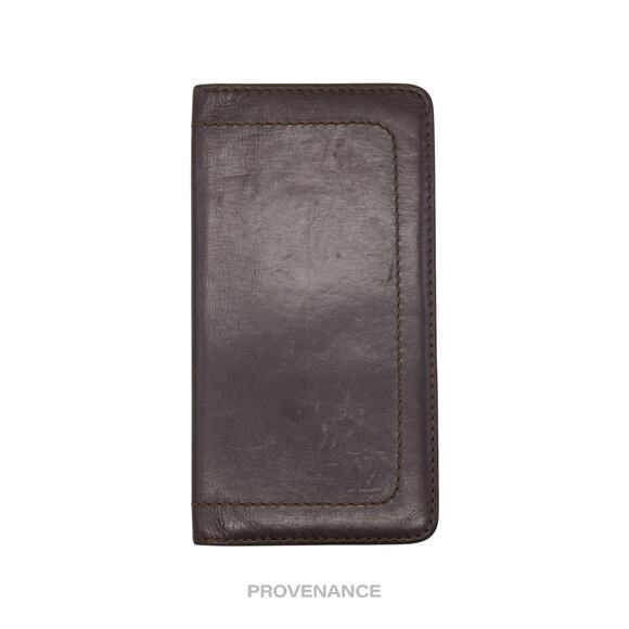 🔴 Louis Vuitton Long Wallet - Utah Brown Leather - Picture 1 of 8